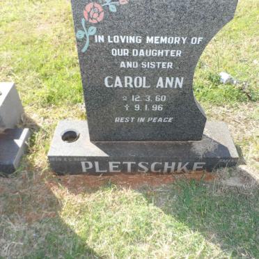 PLETSCHKE Carol Ann 1960-1996