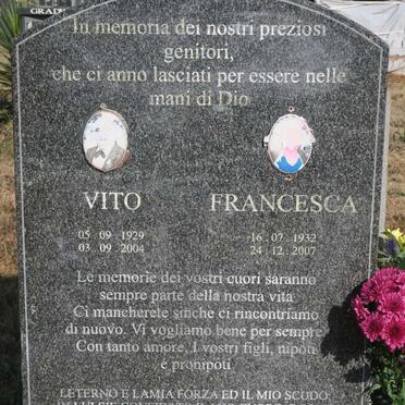 PLUMARI Vito 1929-2004 &amp; Francesca 1932-2007