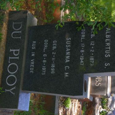 PLOOY Albertus S., du 1873-1947 &amp; Susanna C.M. 1896-1975