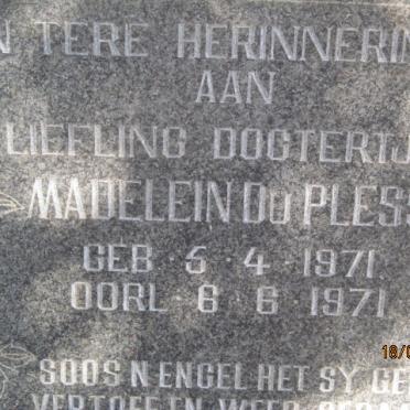 PLESSIS Madelein, du 1971-1971