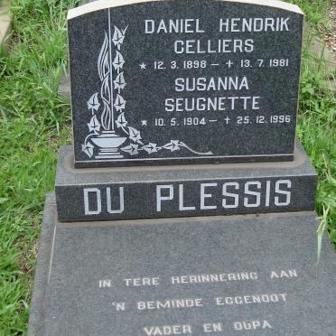PLESSIS Daniel Hendrik Celliers, du 1898-1981 &amp; Susanna Seugnette 1904-1996
