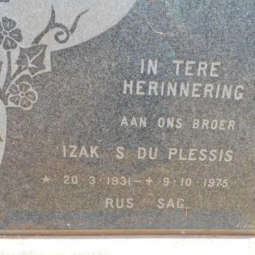 PLESSIS Izak S., du 1931-1975