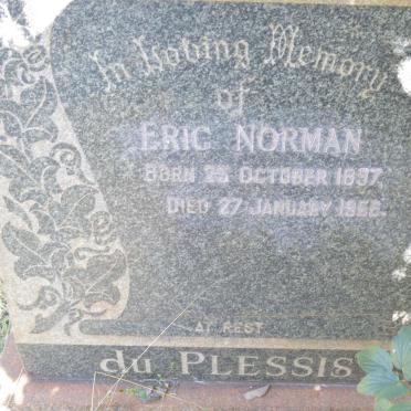 PLESSIS Eric Norman, du 1897-1956