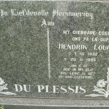 PLESSIS Hendrik Lourens, du 1932-1995