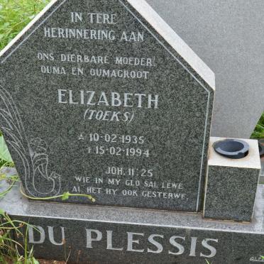 PLESSIS Elizabeth, du 1935-1994