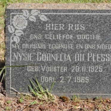PLESSIS Cornelia, du nee VORSTER 1925-1965