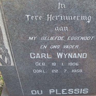 PLESSIS Carl Wynand, du 1906-1958