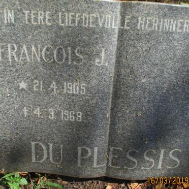 PLESSIS Francois J., du 1905-1968