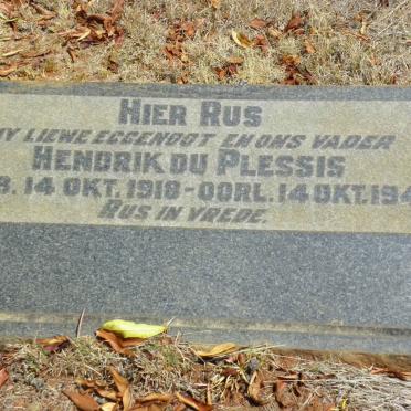 PLESSIS Hendrik, du 1918-1948