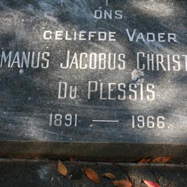 PLESSIS Hermanus Jacobus Christoffel, du 1891-1966