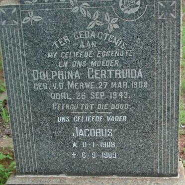 PLESSIS Jacobus, du 1908-1989 &amp; Dolphina Gertruida v.d. MERWE 1908-1943