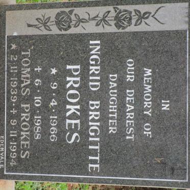 PROKES Tomas 1939-1994 :: PROKES Ingrid Brigitte 1966-1988