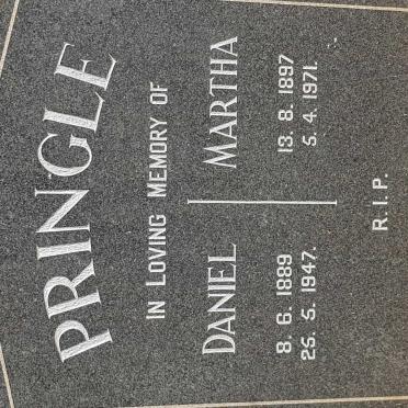 PRINGLE Daniel 1889-1947 &amp; Martha 1897-1971