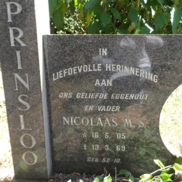 PRINSLOO Nicolaas M.S. 1905-1969