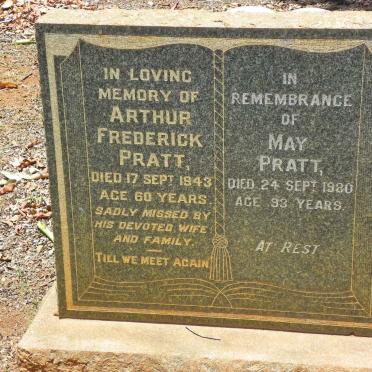 PRATT Arthur Frederick -1943 &amp; May -1980