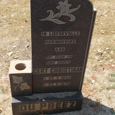 PREEZ Gert Christiaan, du 1945-1970