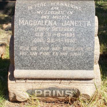 PRINS Magdalena Janetta nee DIETZSCH 1895-1957