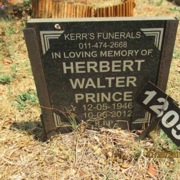 PRINCE Herbert Walter 1946-2012
