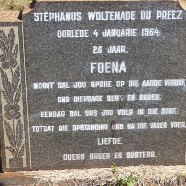 PREEZ Stephanus Woltemade, du -1954