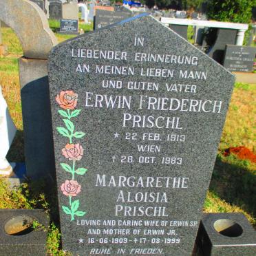 PRISCHL Erwin Friederich 1913-1983 &amp; Margarethe Aloisia 1909-1999
