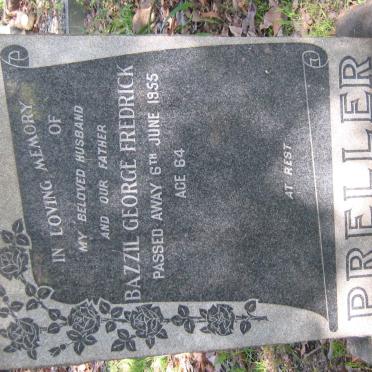 PRELLER Bazzil George Fredrick -1955