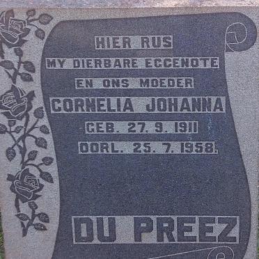 PREEZ Cornelia Johanna, du 1911-1958