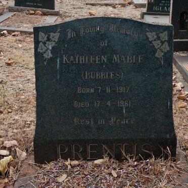 PRENTIS Kathleen Mable 1917-1961