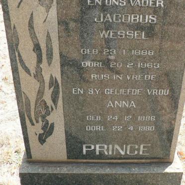 PRINCE Jacobus Wessel 1888-1963 &amp; Anna 1886-1980