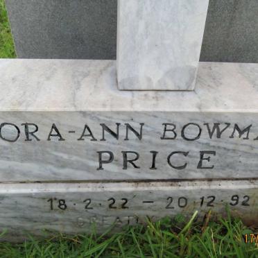 PRICE Cora-Ann Bowmaker 1922-1992
