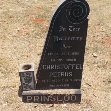PRINSLOO Christoffel Petrus 1933-1976