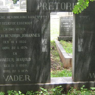 PRETORIUS Willem Hendrik Johannes 1935-1974 :: PRETORIUS Walter Harold 1959-1974