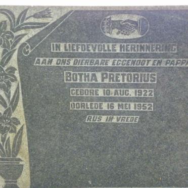 PRETORIUS Botha 1922-1952