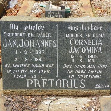 PRETORIUS Jan Johannes 1897-1943 &amp; Cornelia Jacomina 1905-1981