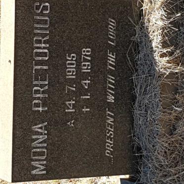 PRETORIUS Mona 1905-1978