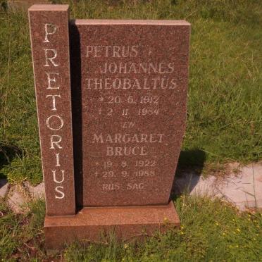 PRETORIUS Petrus Johannes Theobaltus 1912-1984 &amp; Margaret Bruce 1922-1988