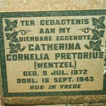 PRETORIUS Catherina Cornelia nee WENTZEL 1872-1943