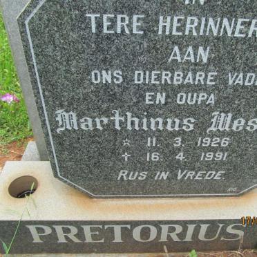 PRETORIUS Marthinus Wessel 1926-1991