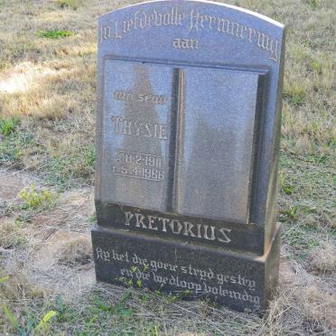 PRETORIUS Thysie 1911-1966