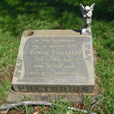 PRETORIUS Minna Elizabeth 1895-1960