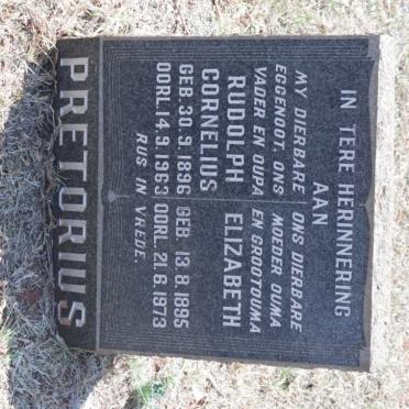 PRETORIUS Rudolph Cornelius 1896-1963 &amp; Elizabeth 1895-1973