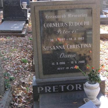 PRETORIUS Cornelius Rudolph 1897-1963 &amp; Susanna Christina 1906-2000