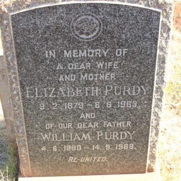 PURDY William 1880-1966 &amp; Elizabeth 1879-1963