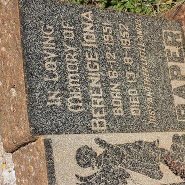 RAPER Bernice Iona 1951-1952
