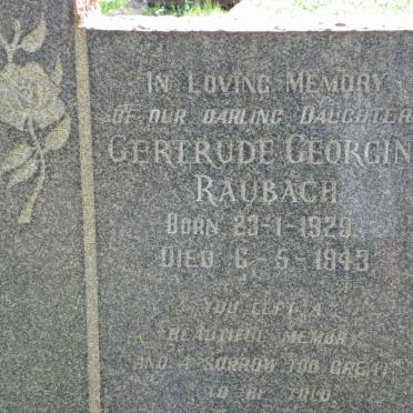 RAUBACH Gertrude Georgina 1929-1943