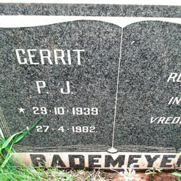 RADEMEYER Gerrit P.J. 1939-1982