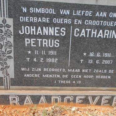 RAADGEVER Johannes Petrus 1911-1982 &amp; Catharina 1911-2007