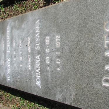 RAATS Hendrik Johannes 1910-1970 &amp; Johanna Susanna 1911-1972