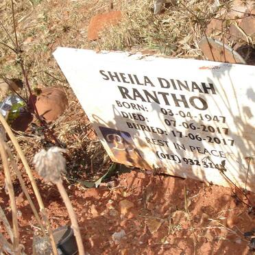 RANTHO Sheila Dinah 1947-2017
