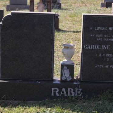 RABE Caroline Edwina 1935-1989