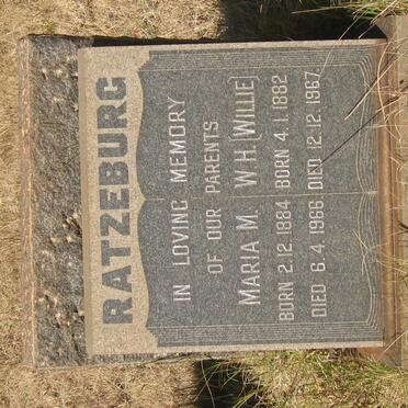 RATZEBURG W.H. 1882-1967 &amp; Maria M. 1884-1966